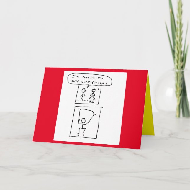 Dibujo animado divertido de deportes y Navidad (Anverso)