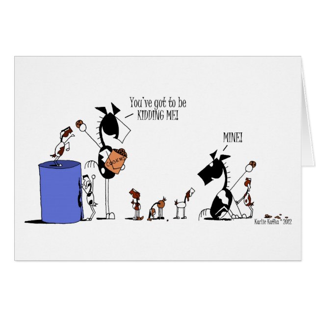 Dibujo animado divertido de los niños del caballo (Anverso (Horizontal))