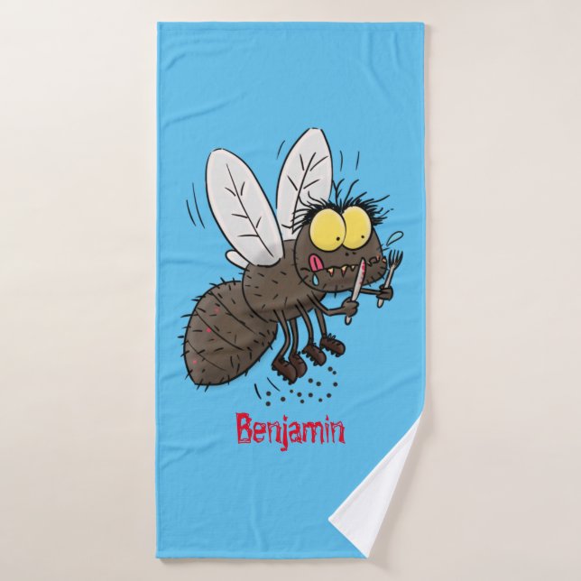 Dibujo animado divertido de tábano insecto (Toalla de baño)