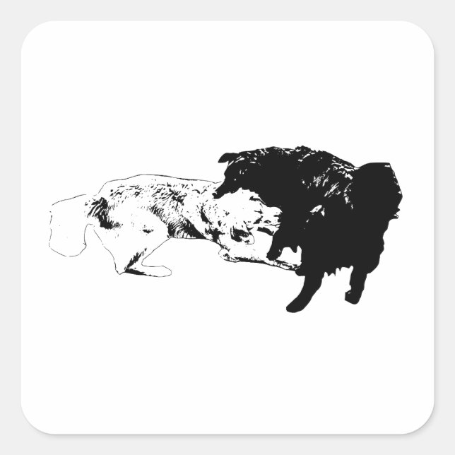 Dibujo Animado Divertido, Pegatinas de Perro Energ (Anverso)