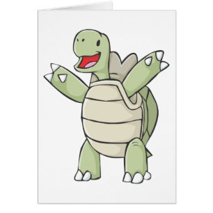 Dibujo animado feliz de la tortuga de las Islas