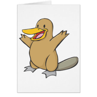 Dibujo animado feliz de Platypus