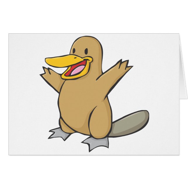Dibujo animado feliz de Platypus (Anverso (Horizontal))