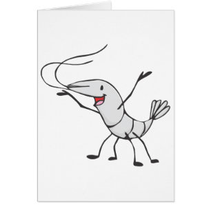 Dibujo animado feliz del camarón