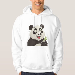 Dibujo Animado Feliz y Lindo de Panda con Sudadera