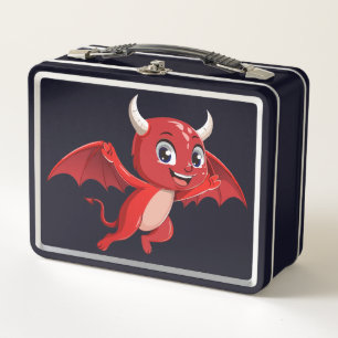 Dibujo animado lindo diablo volador
