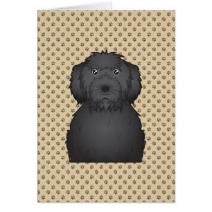 Dibujo animado negro de Labradoodle