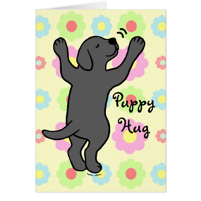 Dibujo animado negro del abrazo del perrito de (Frente)