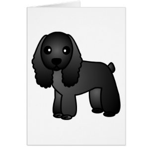 Dibujo animado negro lindo de cocker spaniel