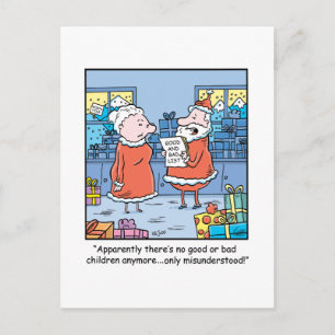 Dibujo animado Santas del navidad buenos y mala