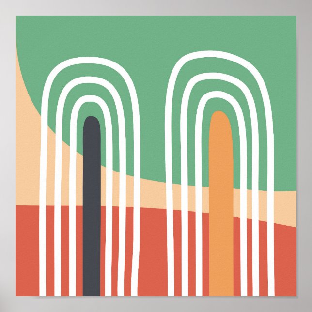 Dibujo arcoíris artísticos, arte boho (Frente)