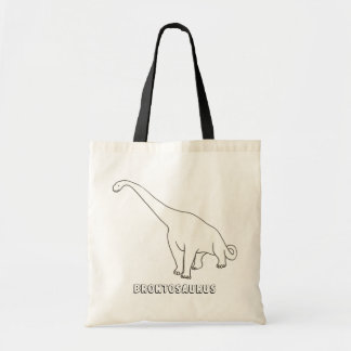 Dibujo artístico de esquema - Brontosauro, bolsas