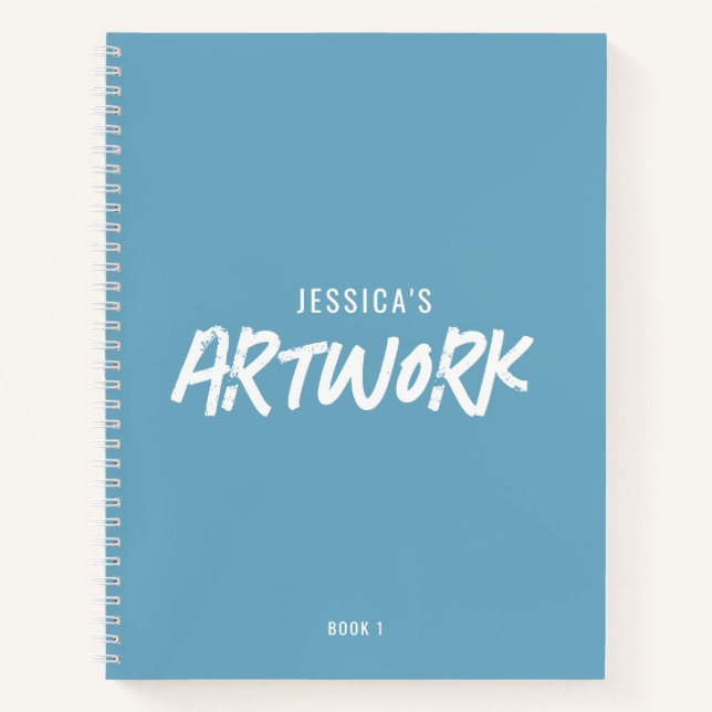 Dibujo artístico personalizado libro de esbozo azu (Anverso)