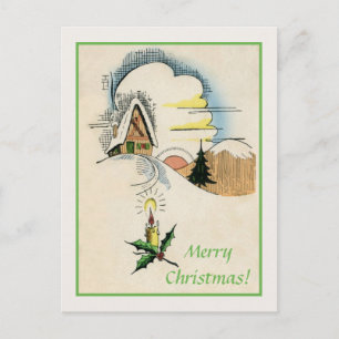 Dibujo clásico de Navidad vintage