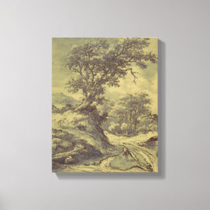 Dibujo de árbol de arte vintage - Impresión digita