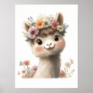 Dibujo de arte chica de Alpaca Bebé