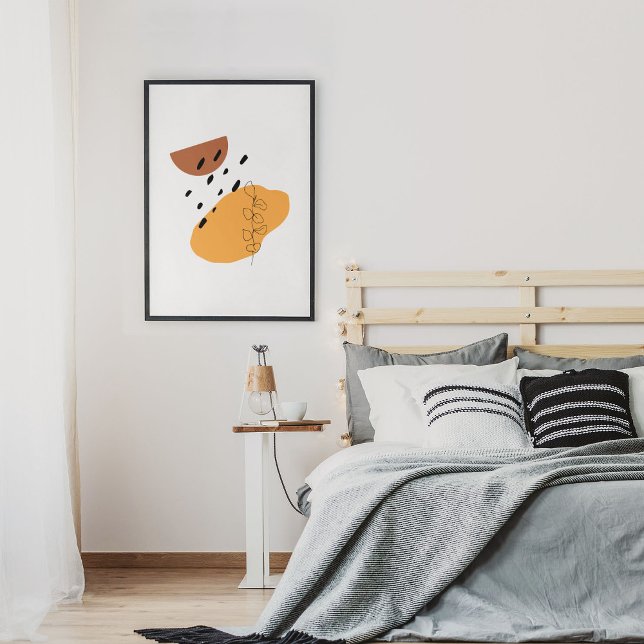 Dibujo de arte de la línea de retrato facial minim (Minimalist Abstract Face Portrait Line Art Drawing Poster)