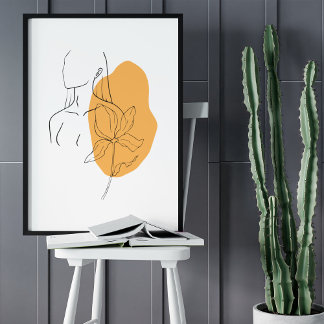 Dibujo de arte de la línea de retrato facial minim