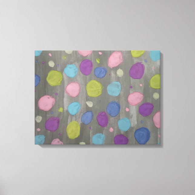 Dibujo de arte de lienzo abstracto de burbujas de  (Anverso)