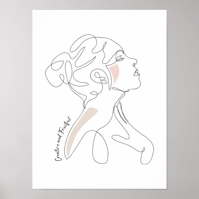 Dibujo de arte de línea - Creativo y fructífero (Frente)