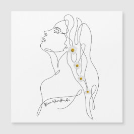 Dibujo de arte de línea de mujer - Bloom donde est