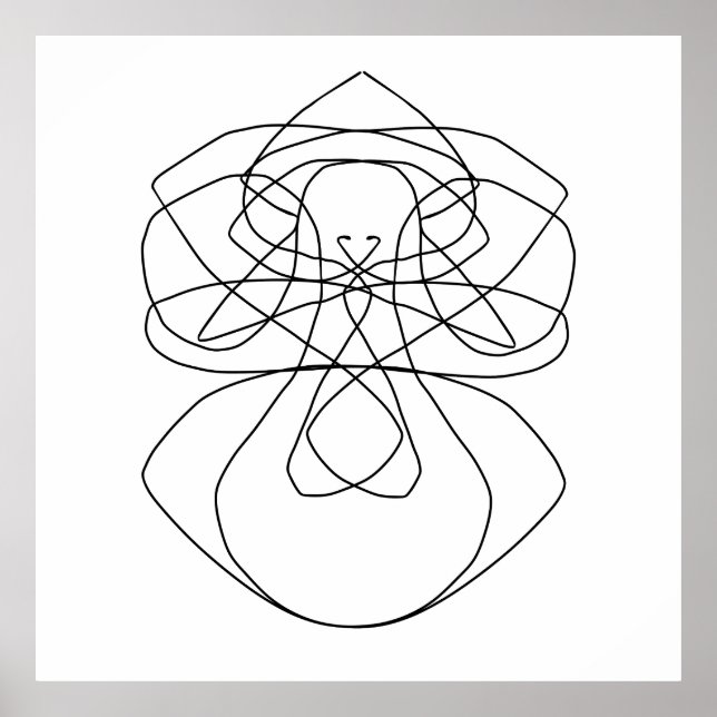 Dibujo de arte de líneas abstractas (Frente)