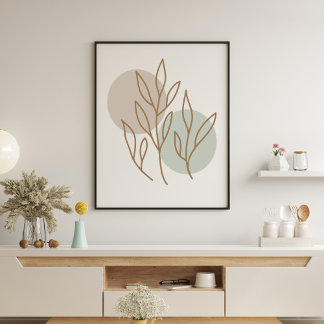 Dibujo de arte de líneas florales de abstracto Min