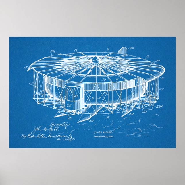 Dibujo de arte de patentes de aviones de la máquin (Frente)