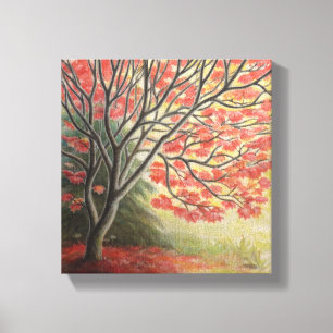 Dibujo de arte de pintura de paisajes otoñales peq