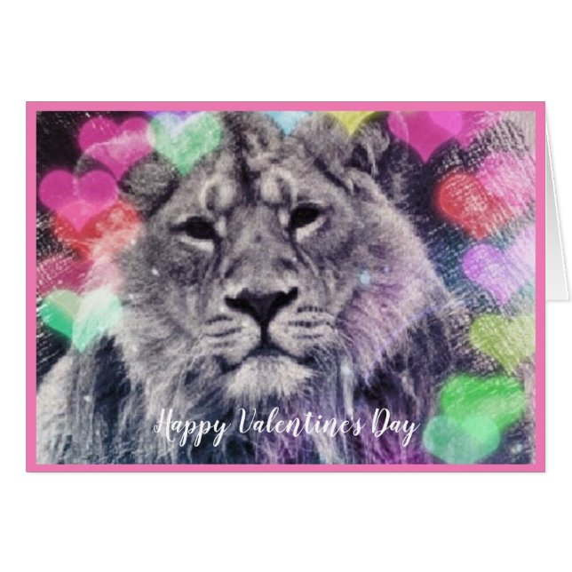 Dibujo de arte digital de Valentine Lion Heart Bok (Anverso (Horizontal))