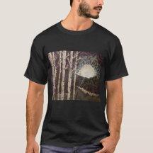 Dibujo de arte en la camiseta de "Aspens in Moonli