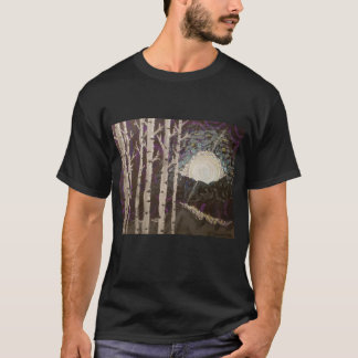 Dibujo de arte en la camiseta de "Aspens in Moonli