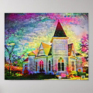 Dibujo de arte fotográfico pintado en la iglesia d