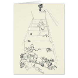 Dibujo de bebé subiendo las escaleras Arte diverti