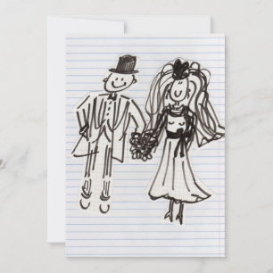DIBUJO DE BODAS NOVIA Y NOVIO