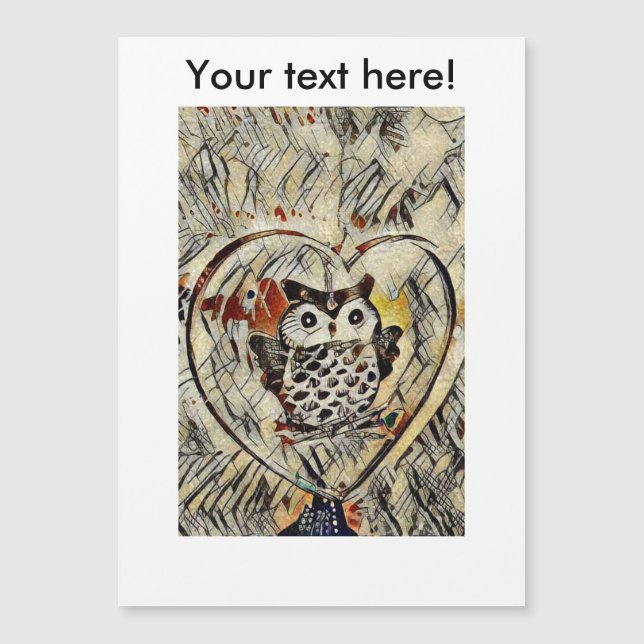 Dibujo de búho (Anverso)