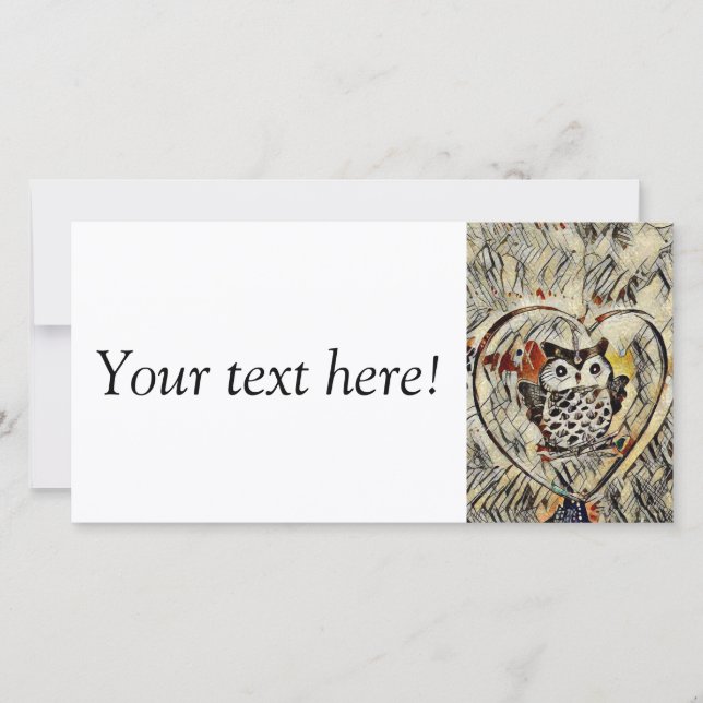 Dibujo de búho (Anverso)