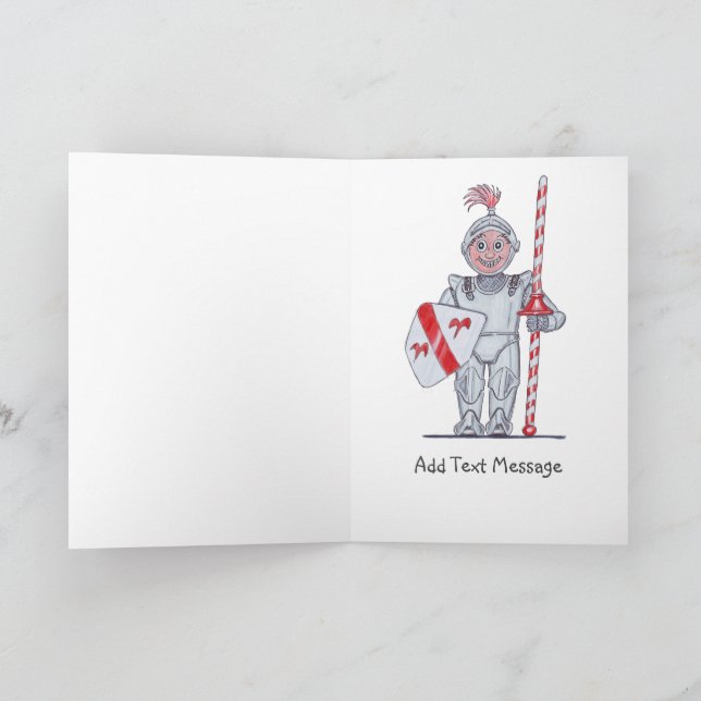 Dibujo de Caballero en armadura Tarjeta (Interior)