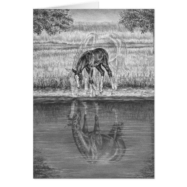 Dibujo de caballos desnudos y de tontos por Kelli  (Frente)