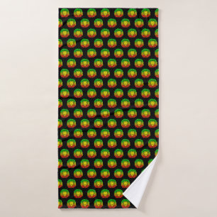 Dibujo de cabeza de león Rasta rojo amarillo verde