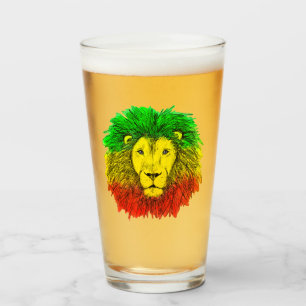 Dibujo de cabeza de león Rasta rojo amarillo verde