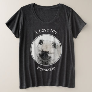 Dibujo de cachorro Keeshond - Arte de perro origin