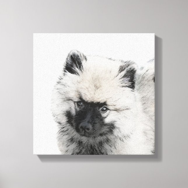 Dibujo de cachorros de Keeshond - Arte de perros o (Anverso)