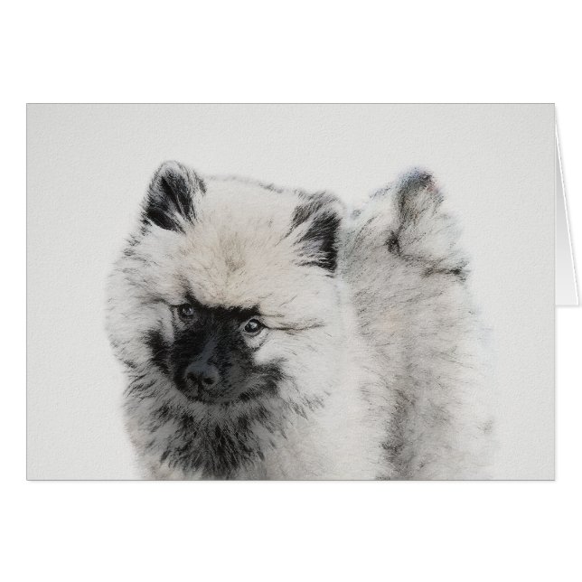 Dibujo de cachorros de Keeshond - Arte de perros o (Anverso (Horizontal))