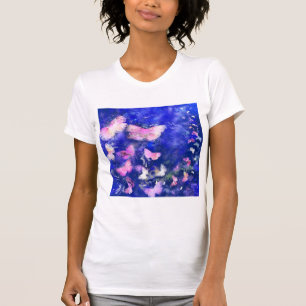 Dibujo de camisetas con mariposas rosas