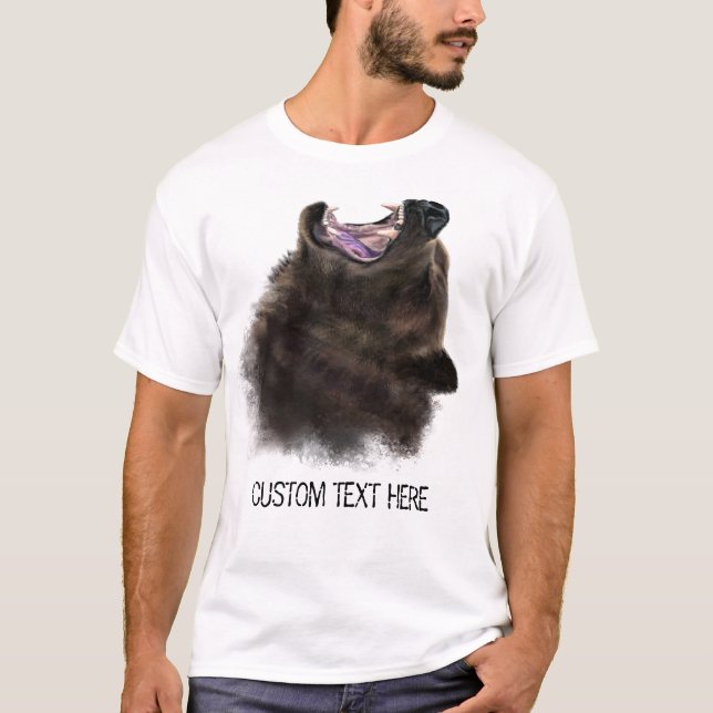 Dibujo de camisetas de oso - Su texto (Anverso)