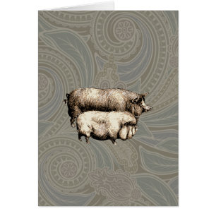 Dibujo de cerdos antiguos