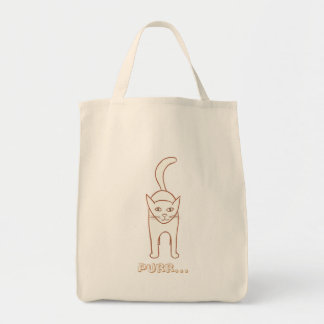 Dibujo de contorno, bolsas de lienzo de pergamino