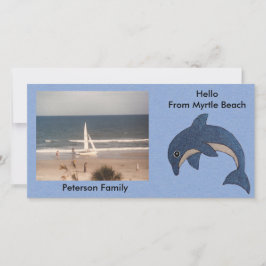 Dibujo de delfín del océano azul bonito personaliz