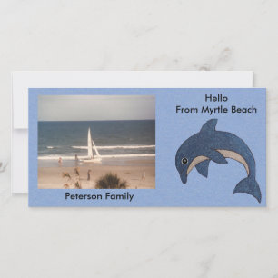 Dibujo de delfín del océano azul bonito personaliz